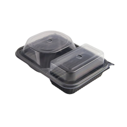 ÖZGE 2 BÖLMELİ MİKRODALGA HAMBURGER KAP + KAPAK