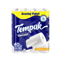 TEMPAK 2 KATLI TUVALET KAĞIDI 40'LI