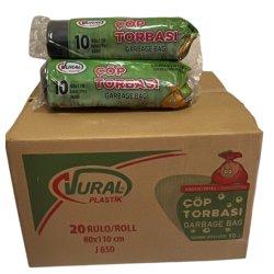 VURAL ENDÜSTRİYEL ÇÖP POŞETİ JUMBO 650GR (SİYAH)